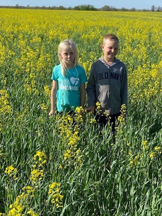 Kids in cover crops